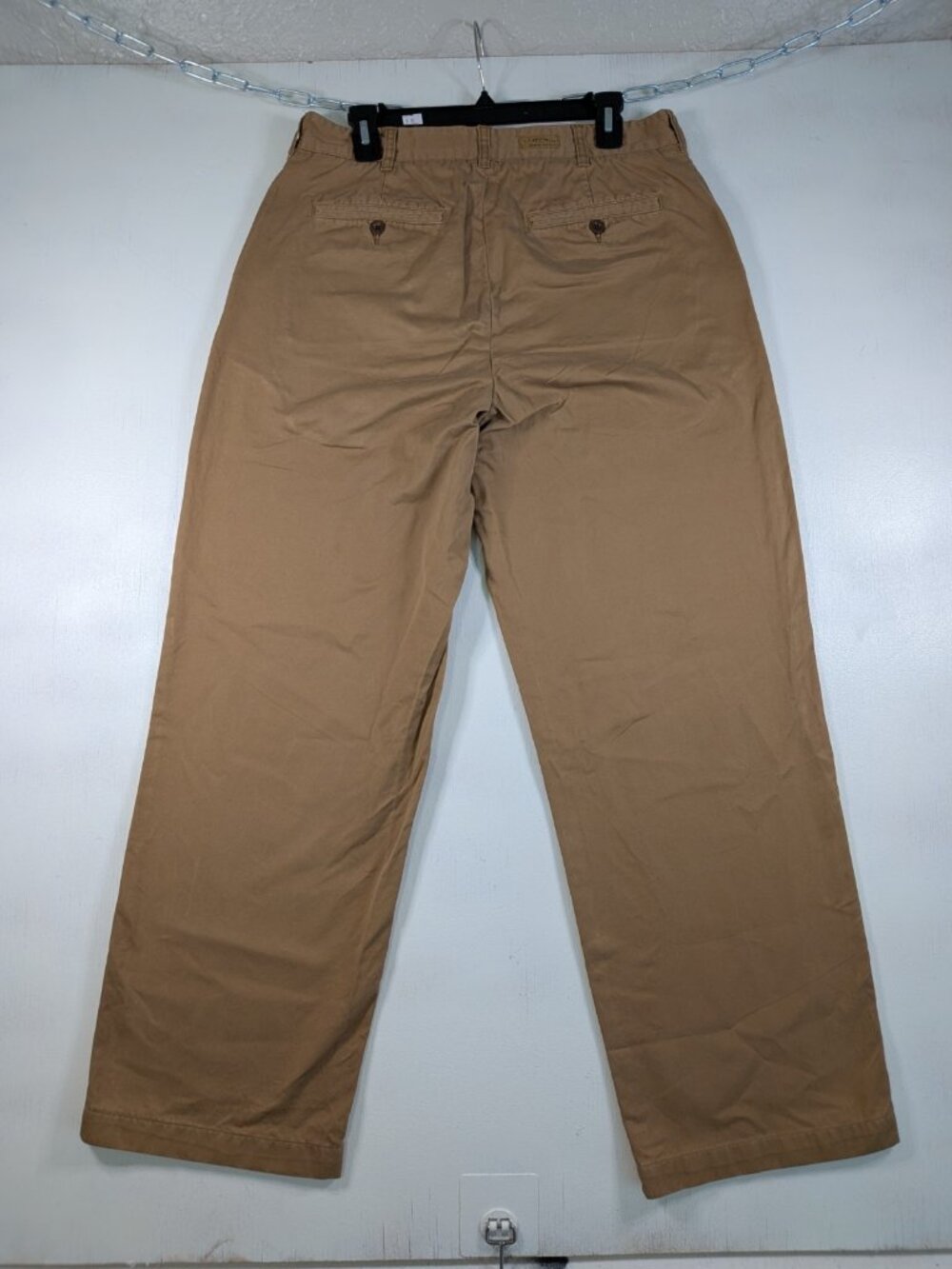 Filson Mens 33 Khaki Chino Pants Flat Front Straight Leg C.C. Filson Co